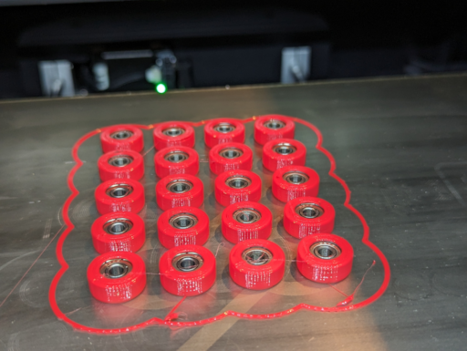 3D-printede TPU-hjul med kulelager for industriutstyr